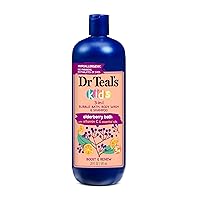 Dr Teal's Kids 3-in-1 Elderberry Bath: Bubble Bath, Body Wash & Shampoo, 20 fl oz.
