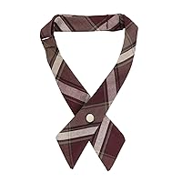 Cookie's Crisscross Neck Tie - burgundy/gray/white *plaid #524*, one size