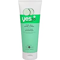 Yes To Cucumbers Total Shine Aloe Vera Shampoo ~ For All Hair Types 9.5oz (Quantity 1)