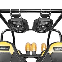 KEMIMOTO UTV Sound System 6.5 Inch Speakers UTV Sound Bar Overhead Stereo Bluetooth for UTVs Fits 1.625-1.9in Roll Cages Compatible with Can-Am X3 & X3 Max, Polaris RZR XP 1000, Uforce