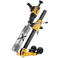 WABROTECH Core Drill 3 Gears 1500W on Tilting Core Drill Stand with Wheels - Diamond Core Drill with PRCD Circuit Breaker - Hands-Free Core Drill 3960 RPM for Wet and Dry Drilling 230V