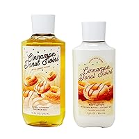 Bath and Body Works Cinnamon Donut Swirl Gift Set Duo - Includes Shower Gel and Body Lotion - Full Size