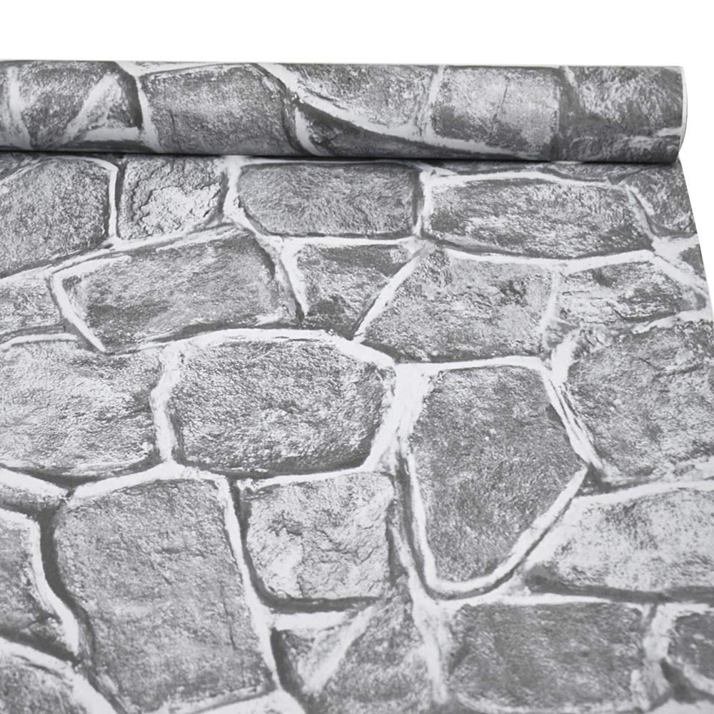 Mua 3D Stone Wallpaper, H2MTOOL Removable Self Adhesive Rock Wallpaper Gray  (” x ”, Grey) trên Amazon Mỹ chính hãng 2023 | Fado
