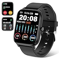 TORJALPH Smart Watch 4.3 cm Full Touchscreen Smartwatch for Android Mobile Phones and iPhone Outdoor IP68 Waterproof Fitness Tracker Watch Heart Rate Sleep Monitor Blood Oxygen Activity Tracker for