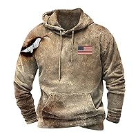 Tactical Hoodies For Men Vintage American Flag Hoodie Casual Warm Pullover Sweatshirts Plus Size Hoodies For Boys