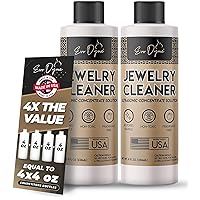 2-Pack Ultrasonic Jewelry Cleaner - 16oz Total – Jewelry Cleaner Solution for Diamond, Gold, Silver, Gemstones – Extra Concentrated Jewelry Cleaner for Sonic and Ultrasonic Machines