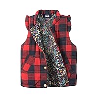 LittleSpring Girls Winter Puffer Vest Lightweight Quilted Vest Outerwear Warm