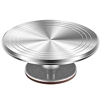 Kootek Aluminium Alloy Revolving Cake Stand 12 Inch Rotating Cake Turntable for Cake, Cupcake Decorating Supplies