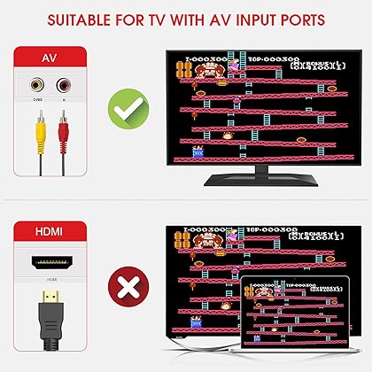 JoFong Retro Classic Mini NES Video Game Consoles.Built-in 620 Classic Games and 2X 4 NES Classic Button Controller AV Output Video Games, It is an Ideal Gift Choice for Children and Adults.