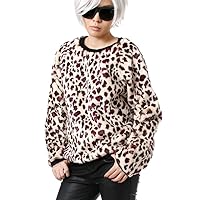 Leopard Print Thick Faux Fur Sweater Top
