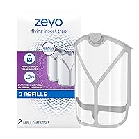 Zevo Flying Insect Trap Refill Cartridges, Fly Trap, Fruit Fly Trap (2 Refill Cartridges)