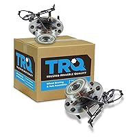 TRQ Front Wheel Hub & Bearing Pair for Dodge Ram 1500 2500 3500 4x4 4WD