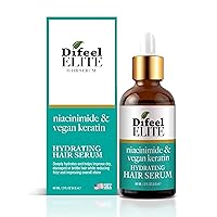 Difeel Elite Niacinamide + Vegan Keratin Hydrating Hair Serum 2 oz. - Vegan Hair Serum for Hair and Growth, Hair Growth Serum for Natural Hair