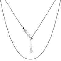 Halskette mit Weizenkette, Sterlingsilber, rhodiniert, verstellbar, 1,0 mm, 55,9 cm