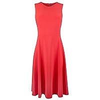 Women's Red Sleeveless Dress-R-10