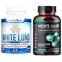Hair Growth Vitamins For Men + Lung Cleanse & Detox. Support Lung Health.Support respiratory health.