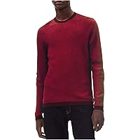 Calvin Klein Mens All-Over Textured Pullover Sweater, Red, XX-Large