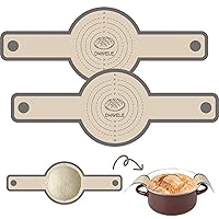 Silicone Bread Sling, 2 PCS Bread Baking Mats for Dutch Oven, Reusable Sourdough Bread Sling Set for Easy Baking, Easy Clean-up Dough Sling