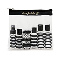 MIAMICA TSA Compliant Travel Bottles and Travel Toiletry Bag – Includes 12 Pieces – 7.55