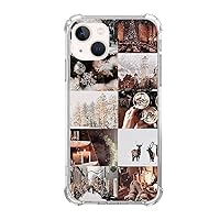 Christmas Holiday Collage Case Compatible with iPhone 15, Winter Aesthetic Christmas Holiday Collage Case for Girl Women Men, Unique Soft TPU Bumper Cover Case for iPhone 15