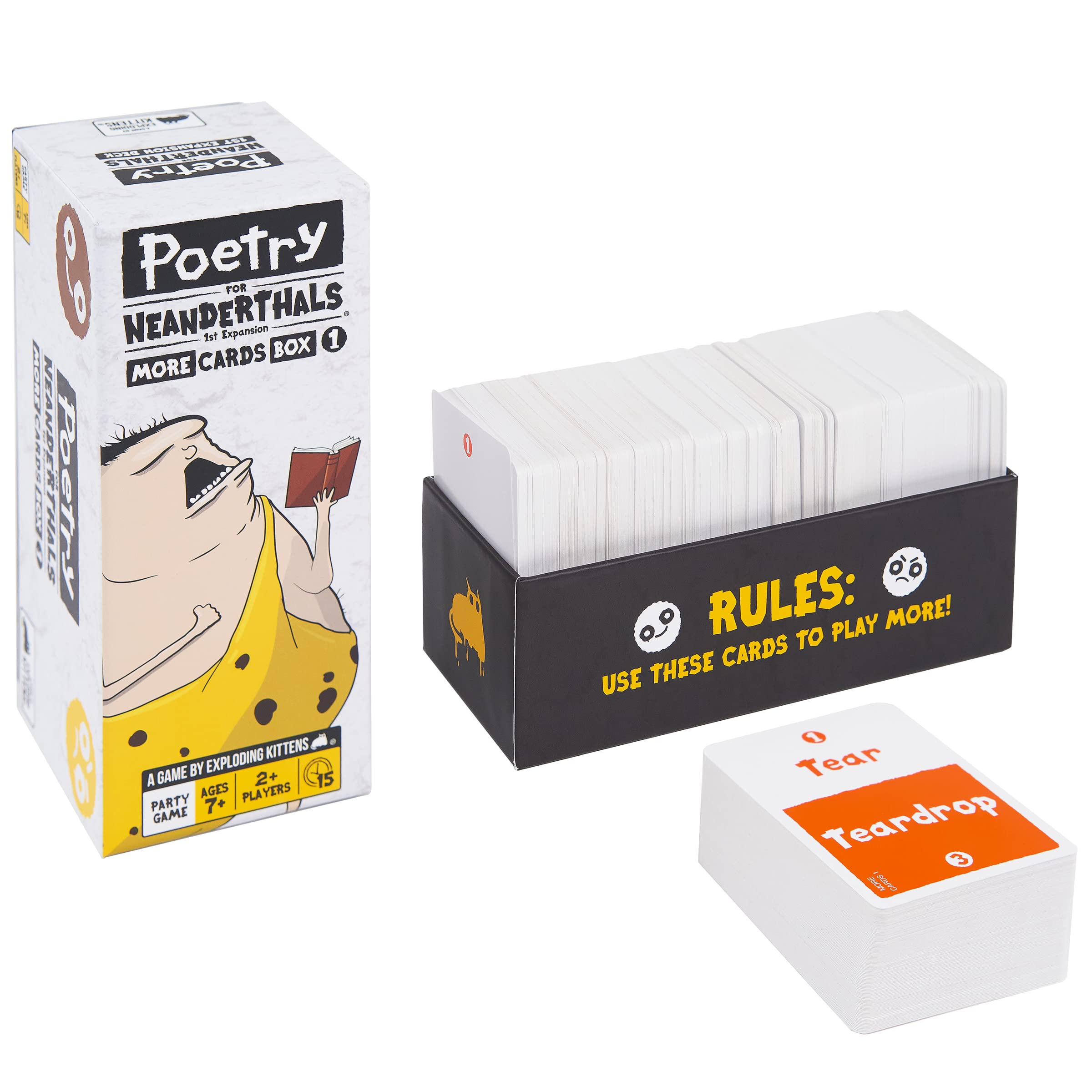 Poetry for Neanderthals Expansion Pack - 500 Double Sided Cards - More Cards Box 1 with 2000 New Words - Word Guessing Card Games for Family Game Night - from The Creators of Exploding Kittens