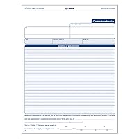Adams Contractor Invoice Forms, 8.5 x 11.44 Inch, 3-Part, Carbonless, 100-Pack, White, Canary and Pink (NC3822)