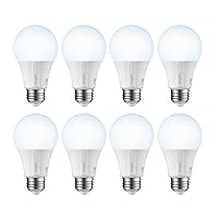 Zigbee Smart Light Bulbs, Smart Hub Required, Works with SmartThings and Echo with built-in Hub, Voice Control with Alexa and Google Home, Daylight 60W Equivalent A19 Alexa Light Bulb, 8 Pack