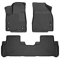 Husky Liners - Weatherbeater | Fits 2014 - 2019 Toyota Highlander - Front & 2nd Row Liner - Black, 3 pc. | 99601