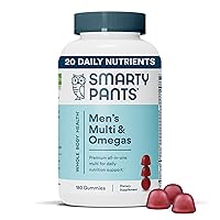 Multivitamin for Men, Gummies: Omega 3 Fish Oil (EPA/DHA), Methylfolate, CoQ10, Vitamin D3, C, Vitamin B12, B6, Vitamin A, K & Zinc for Immune Support, 180 Gummies (30 Day Supply)