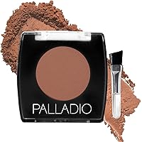 Palladio Brow Powder for Eyebrows, Soft and Natural Eyebrow Powder with Jojoba Oil & Shea Butter, Helps Enhance & Define Brows, Compact Size for Purse or Travel, Includes Applicator Brush, Auburn