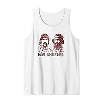 Cheech & Chong Los Angeles Distressed Effect Stencil Faces Tank Top