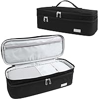 Double Layer Travel Case Compatible with Revlon One-Step Volumizer/Hair Dryer/Hot Air Brush, Dyson Hair Dryer Carrying Case, Shark Flexstyle Storage Organizer Bag