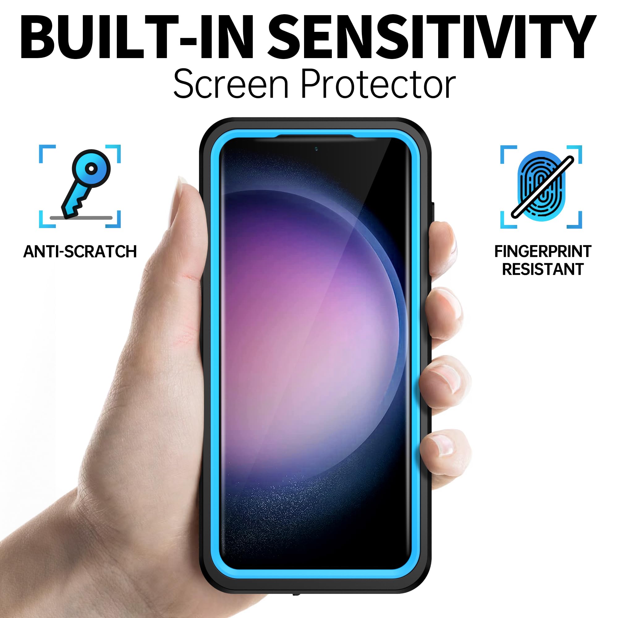 BEASTEK Waterproof Galaxy S23 Plus Case Shockproof Dustproof IP68 Underwater, NRE Series with Built-in Screen Protector Full Body Anti-Scratch Cover for Samsung Galaxy S23PLUS (6.6