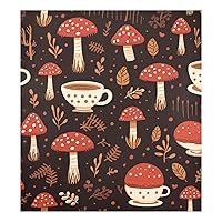 ALAZA Mushroom and Coffee Cups Dishwasher Magnet Cover Magnetic Refrigerator Magnet Cover Fridge Sticker Home Kitchen Decor,23 x 26 inch