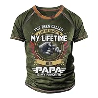 T-Shirts for Men, Short Sleeve Summer Vintage Casual Plus Size Loose T-Shirt Printed Top Soft Outdoor Tee Blouse