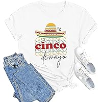 Cinco De Mayo Shirts for Women Let's Fiesta T Shirt Mexican Festival T Shirts Casual Mexico Vacation Party Tops