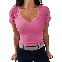 T Shirts for Women Graphic Vintage,Women's Plus-Size Shirts Raglan Striped Short Sleeve Tunic Tops Womens Tops