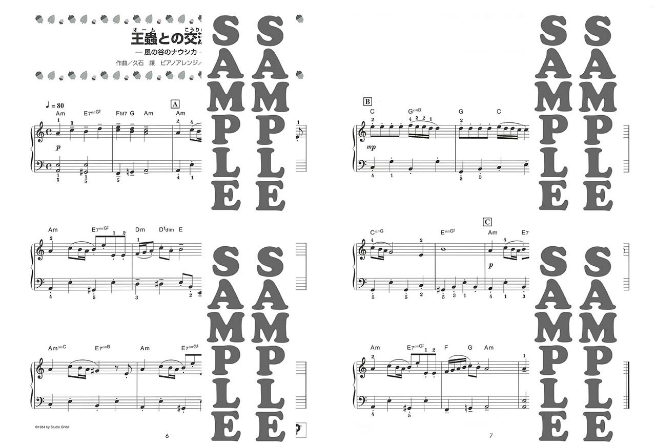Mua Studio Ghibli Beginner Piano Solo Sheet Music 54songs / 