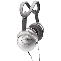 Koss UR18 Collapsible Home Headphones Silver Finish with 3.5mm Jack, Standard Packaging