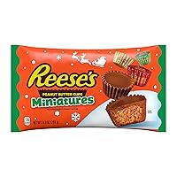 REESE'S Miniatures Milk Chocolate Peanut Butter Cups, Christmas Candy Bag, 9.9 oz