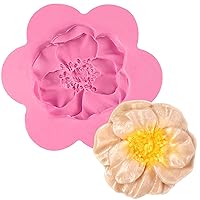 Flower Fondant Silicone Mold for Sugarcraft Cake Decoration, Cupcake Topper, Polymer Clay, Soap Wax Making Crafting Projects 2-inch