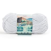 Lion Brand Yarn Hometown Yarn, Bulky Yarn, Yarn for Knitting and Crocheting, 1-Pack, New York White
