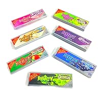 Juicy Jay's Superfine Flavored Hemp Rolling Papers Bundle- 1 Each, Watermelon, Vanilla, Sticky Candy, Blueberry, BlackBerry, White Grape, and Greenleaf