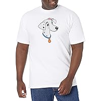 Disney Tall 101 Dalmations Perdita Big Face Men's Tops Short Sleeve Tee Shirt