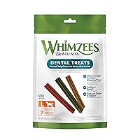 WHIMZEES by Wellness Stix Natural Dental Chews for Dogs, Long Lasting Treats, Grain-Free, Freshens Breath, Large Breed, 7 count