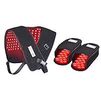 Red Light Therapy for Shoulder Pain Relief 850nm Near Infrared Therapy Wearable Wrap Devices for Upper Back Neck Body Joint Inflammation Eliminate and Muscle Relax Home Use Treatment Pad
