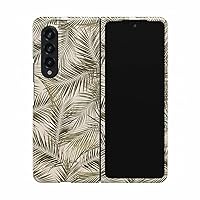 BURGA Phone Case Compatible with Samsung Galaxy Z Fold 3 - Green Palm Leaves Leaf Tropical Exotic Natural Earthy Cute for Girls Thin Design Durable Hard Shell Plastic Protective Case
