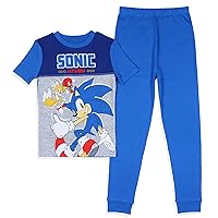 Sonic The Hedgehog Let's Roll Video Game Kids Shirt And Pants Cotton Pajama Set