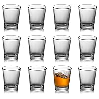 12 Pack Shot Glasses, 1.5 oz Clear Shot Glass Cups Set with Heavy Base for Bar Restaurants Home