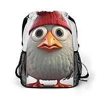 Gym Bag for Women Men Chicken Wearing A Red HatTravel Duffel Bag Large Capacity Sports Drawstring Backpack, JJ0529240